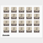 Stickers de mariage violet gothique (Feuille)