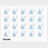 Stickers de mariage Whimsical Beaker, Bleu (Feuille)