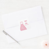 Stickers de mariage Whimsical Beaker, rose (Enveloppe)