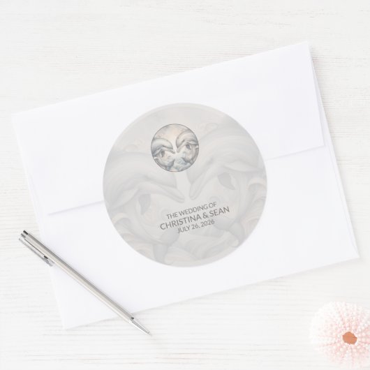 Stickers de mariage Whimsy moderne (Enveloppe)