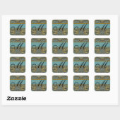 Stickers de mariage William Morris Motif Monogramm (Feuille)