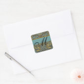 Stickers de mariage William Morris Motif Monogramm (Enveloppe)