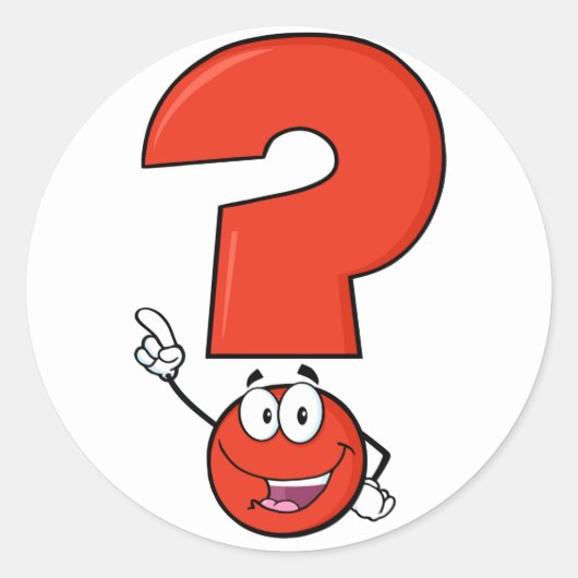 Stickers de marque de question rouge (Devant)