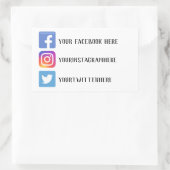 Stickers de médias sociaux personnalisés (Sac)