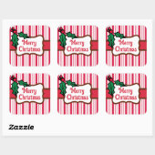 Stickers de menthe de Noël Joyeux (Feuille)