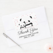 Stickers de Merci de Baby shower Panda élégant (Enveloppe)