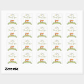Stickers de Merci de Baby shower Woodland Fox (Feuille)