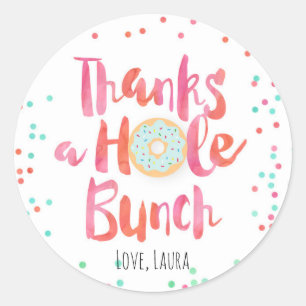 Stickers de Merci de Donut coloré