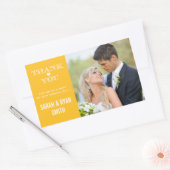 Stickers de Merci de Mariage jaune coeur mignon (Enveloppe)