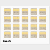 Stickers de Merci de Quatrefoil Rustique Jaune (Feuille)