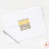 Stickers de Merci de Quatrefoil Rustique Jaune (Enveloppe)