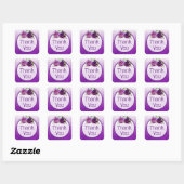Stickers de Merci Floral Rose violet (Feuille)