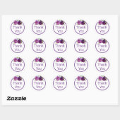 Stickers de Merci Floral Rose violet (Feuille)