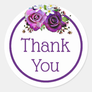 Stickers de Merci Floral Rose violet