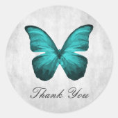 Stickers de Merci papillon turquoise (Devant)