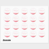 Stickers de Merci rose-rose corail (Feuille)