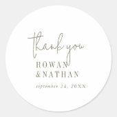 Stickers de Merci vert et blanc moderne (Devant)