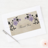 Stickers de Merci Vintage de fleurs pourpre (Enveloppe)