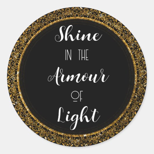 Stickers de Motivation Black & Gold élégant (Devant)