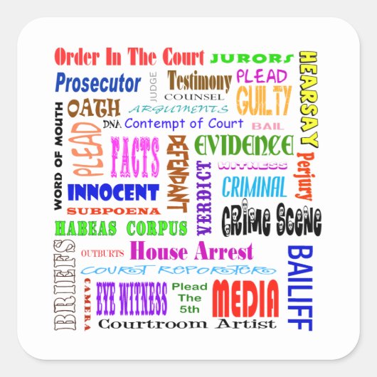 Stickers de mots juridiques (Devant)