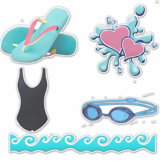 Stickers de natation (Devant)