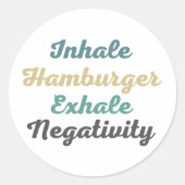 Stickers de Négativité Inhale Hamburger (Devant)