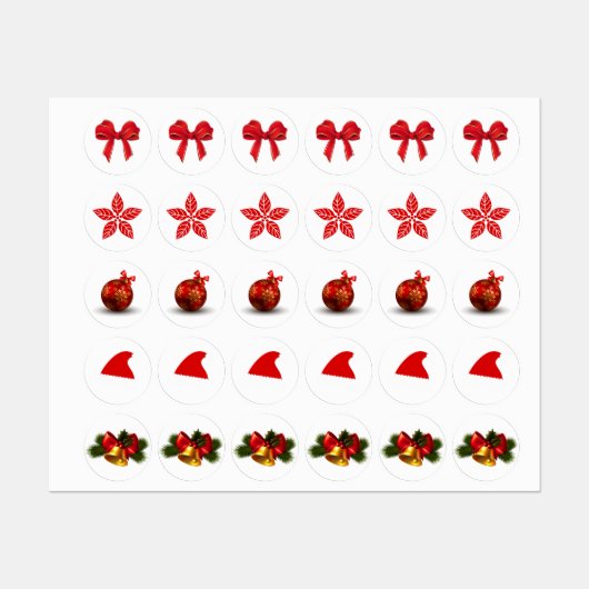 stickers de Noël (Feuille)