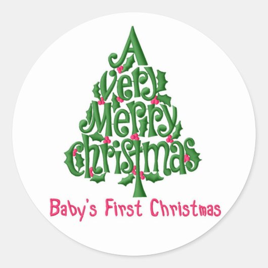 Stickers de Noël/1er Noël pour bébé (Devant)