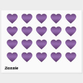 Stickers de Noël à coeur violet électrique (Feuille)
