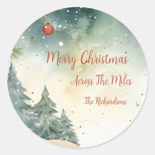 Stickers de Noël "À travers les kilomètres" (Devant)