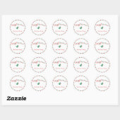 Stickers de Noël blanc, rouge et vert (Feuille)
