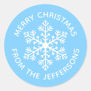 Stickers de Noël Blue Snowflake