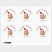 Stickers de Noël Capybara Drôle mignon (Feuille)