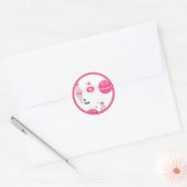 Stickers de Noël couleur rose et noir pour cadeaux (Enveloppe)
