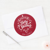 Stickers de Noël customisés (Simple Modern Red) (Enveloppe)