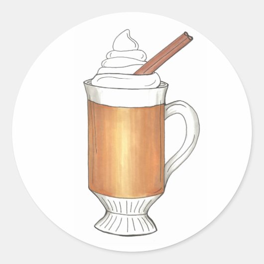 Stickers de Noël de Noël de Noël de rhum chaud (Devant)