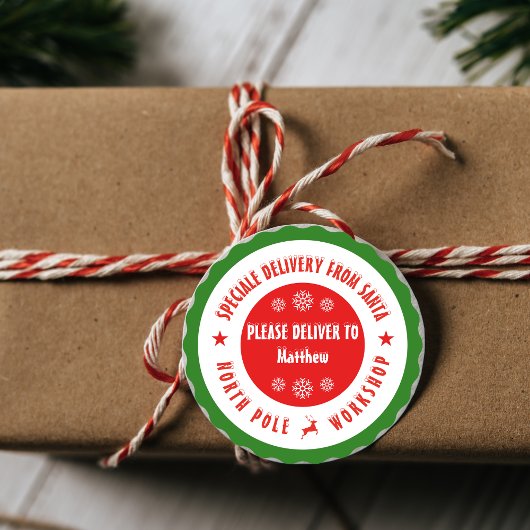 stickers de Noël de père Noël Workshop pôle nord