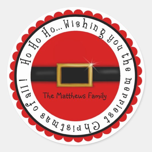 Stickers de Noël du Père Noël (Devant)