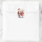 Stickers de Noël du Père Noël et de Mme Claus (Sac)