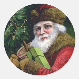 Stickers de Noël du Père Noël vintage