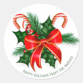 Stickers de Noël en canne à canne simple et modern (Devant)