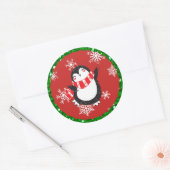 Stickers de Noël en pingouin rouge et noir (Enveloppe)