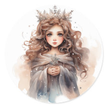 Stickers de Noël Fée d'hiver