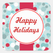 Stickers de Noël Frosty Blue Happy Holiday (Devant)