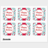 Stickers de Noël Frosty Blue Happy Holiday (Feuille)