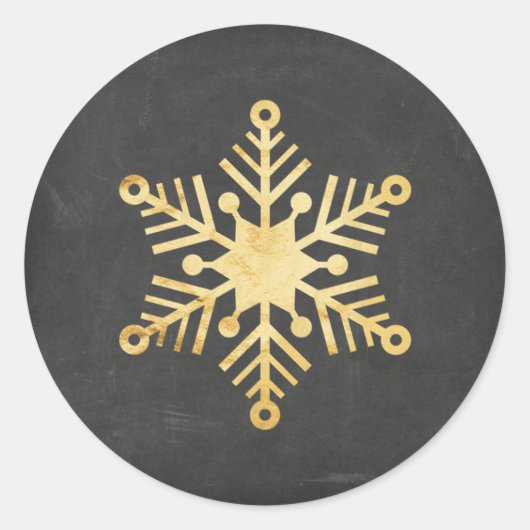 Stickers de Noël Gold Foil Snowflake (Devant)