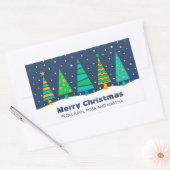 Stickers de Noël gros sapins neigeux (Enveloppe)