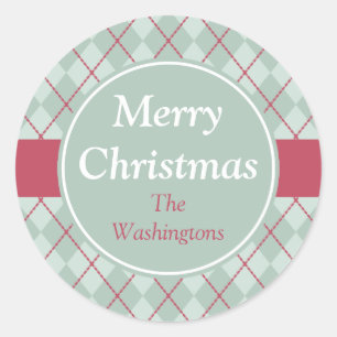 Stickers de Noël Jacquard vert givré