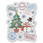Stickers de Noël joyeux pour l'hiver (Devant)