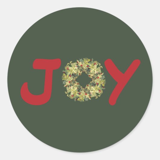 Stickers de Noël Joyous Light Heart Wreath (Devant)